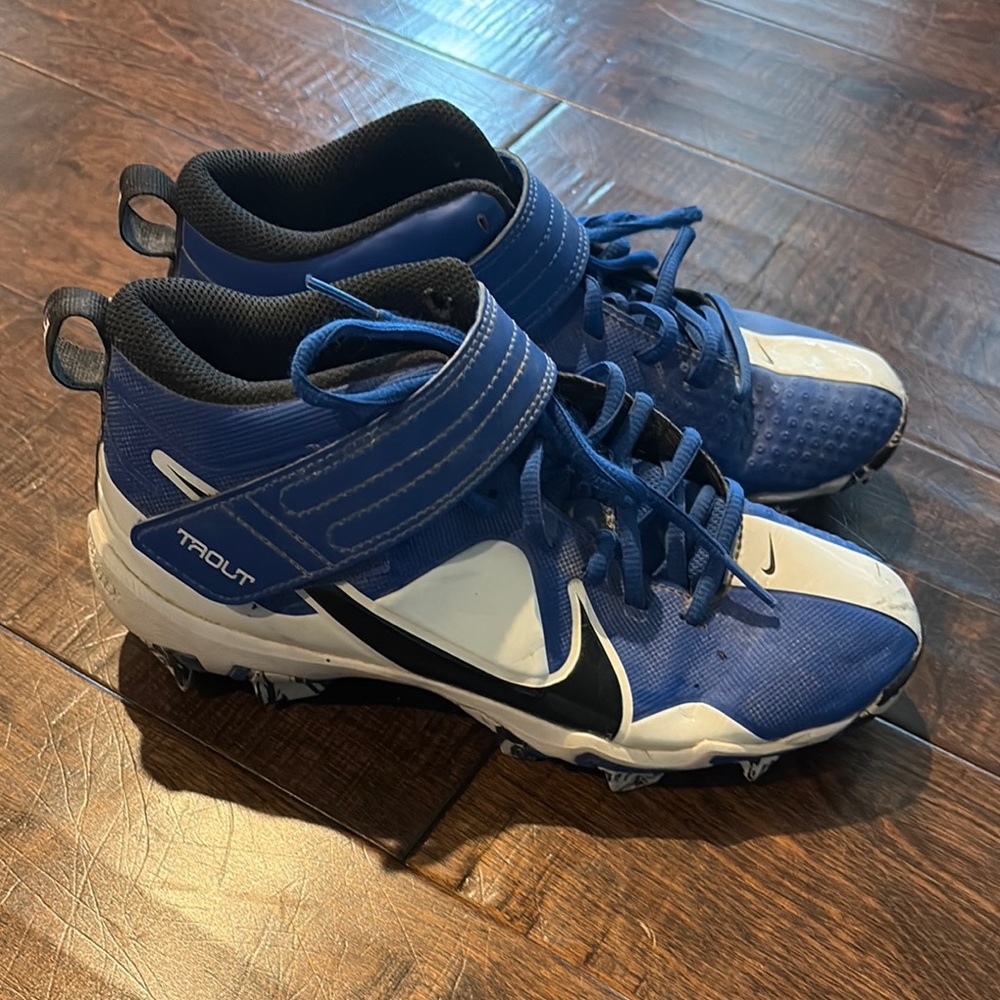 Mike Trout Nike Blue and White Baseball Cleats